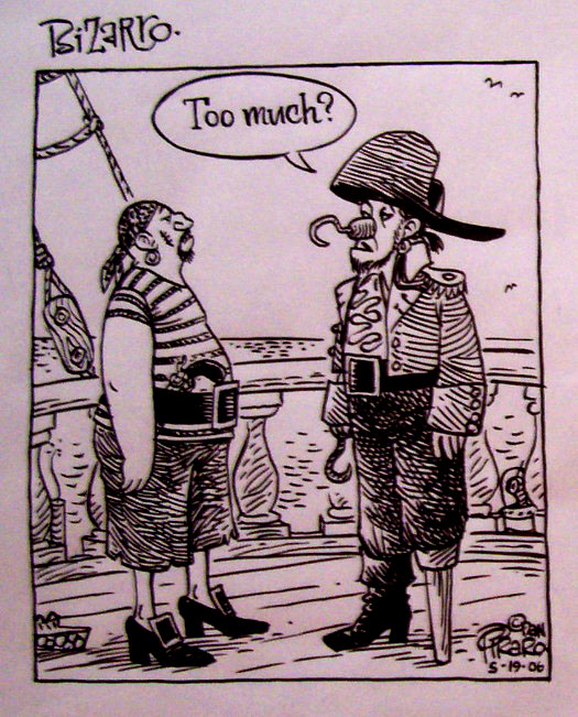 Bizarro comic with pirates