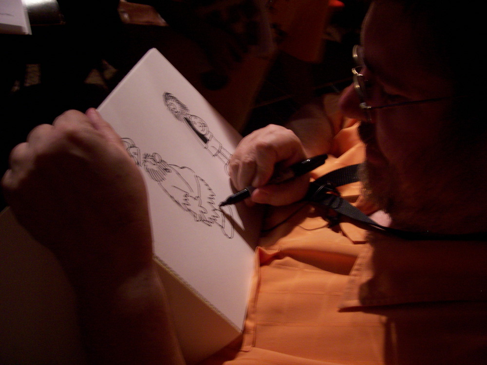 Chris Browne doing my sketch