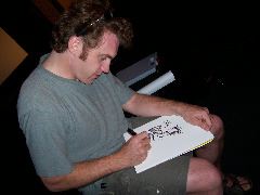 Matt Daigle sketching on my pad